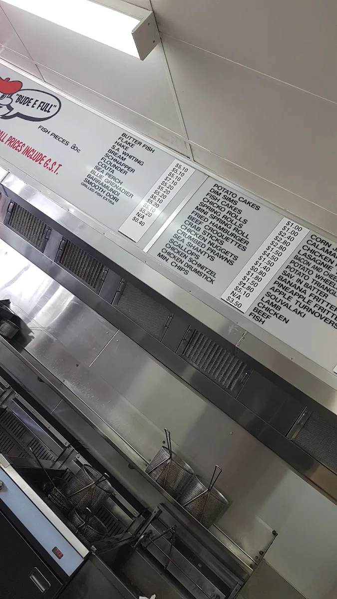 Menu, Lyttleton Terrace Takeaway