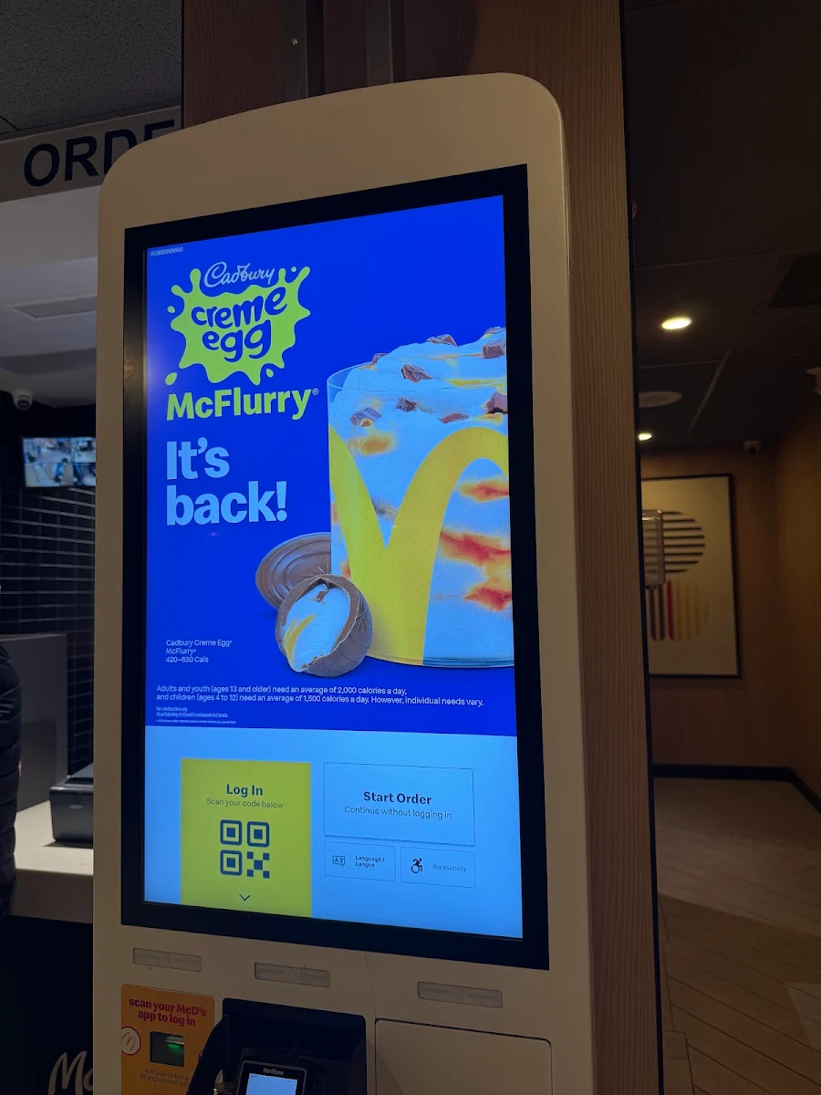 Menu, McDonald's