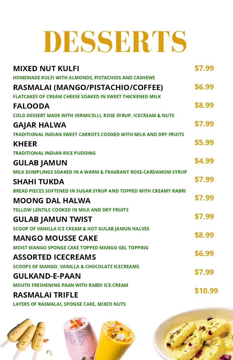 Menu, Bombay's Chutney