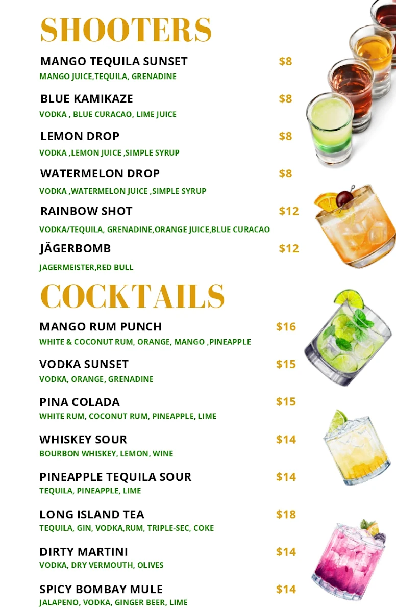 Menu, Bombay's Chutney