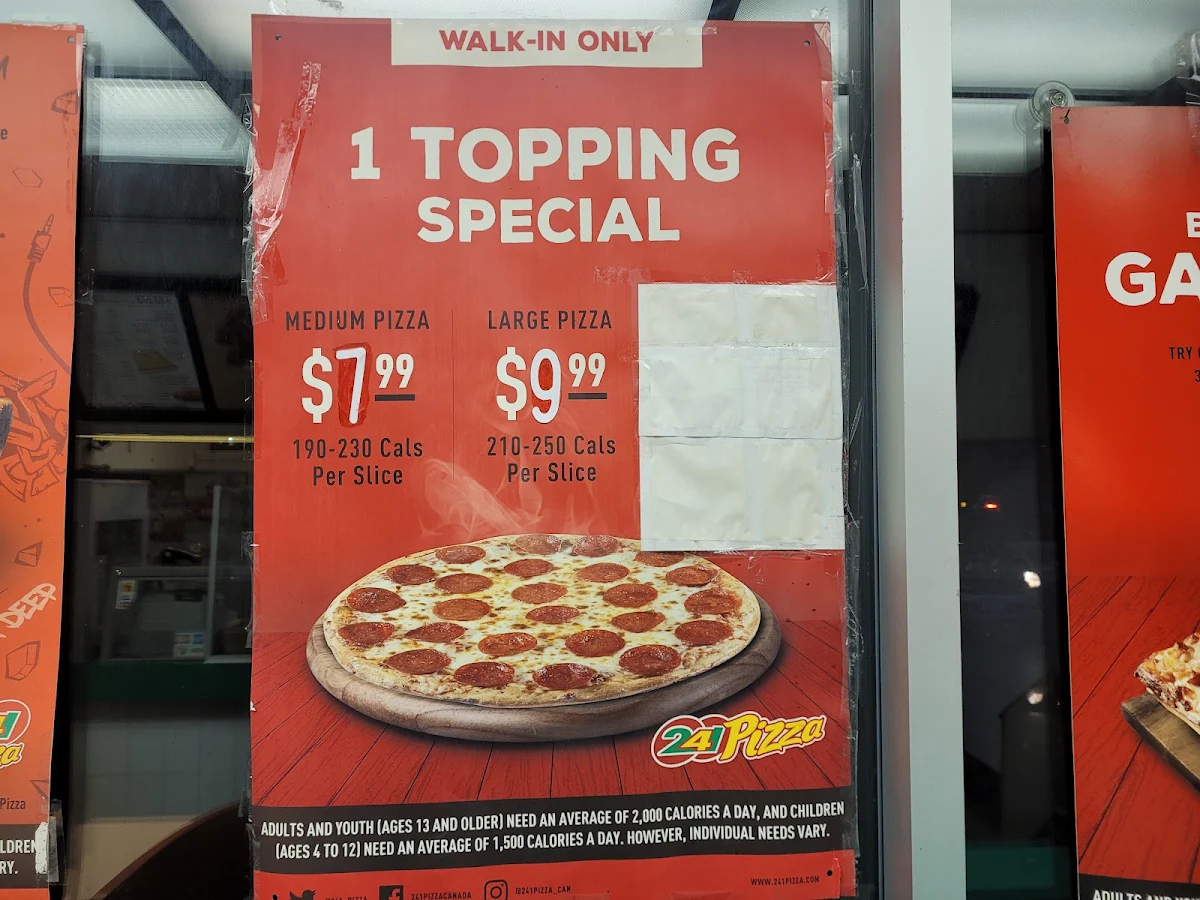 Menu, 241 Pizza