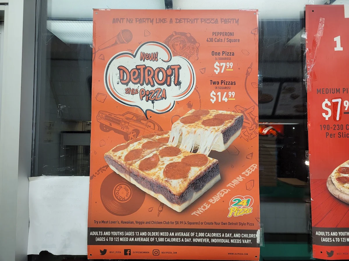 Menu, 241 Pizza