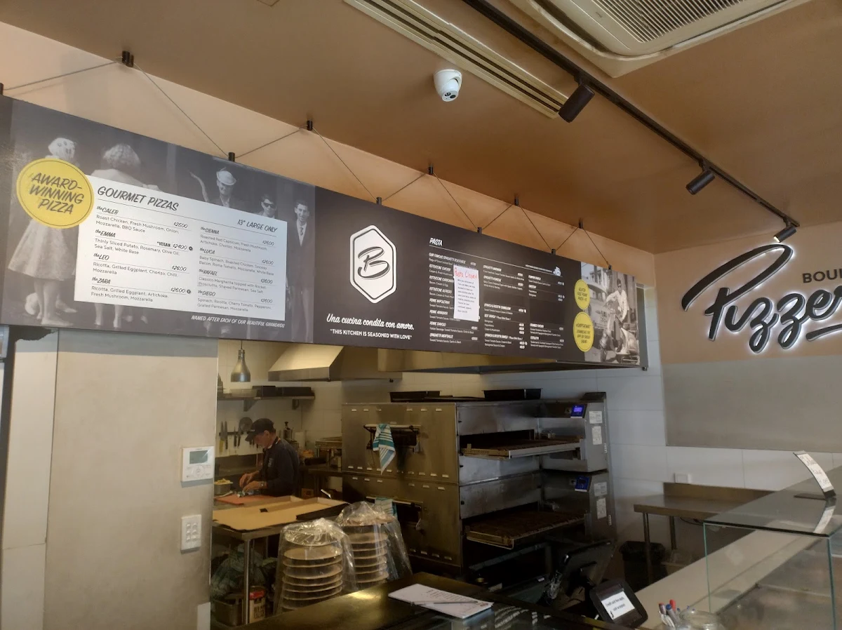 Menu, Boulevard Pizzeria