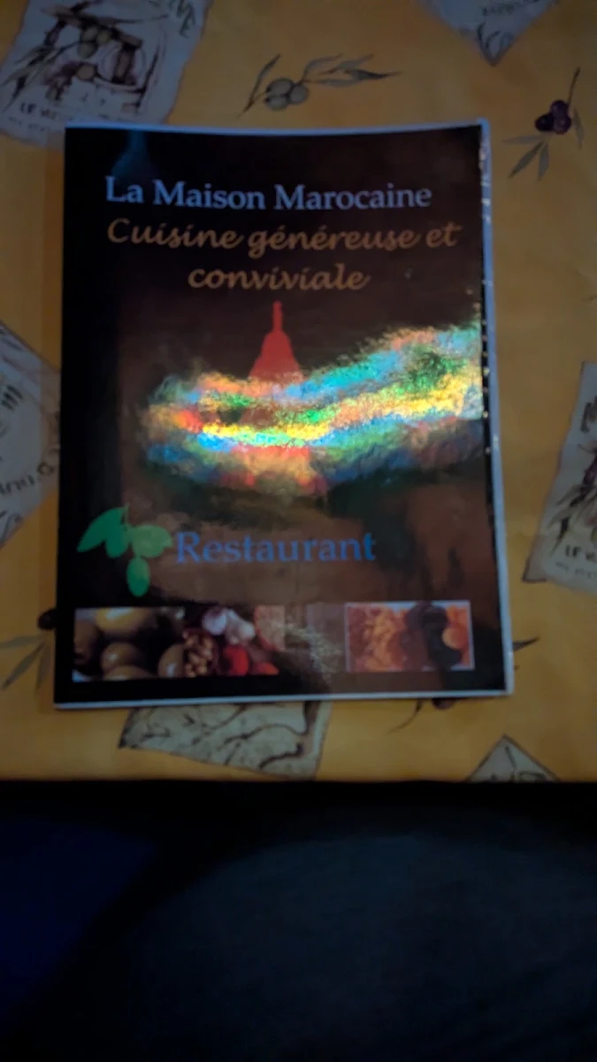 Menu, Bar Casablanca