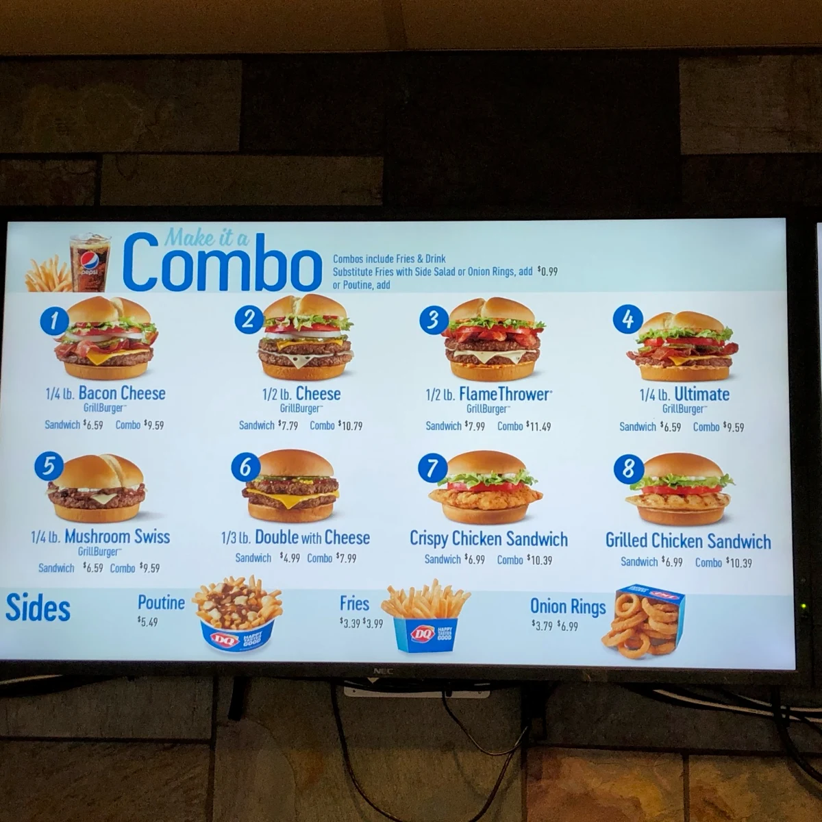 Menu, Dairy Queen Grill & Chill