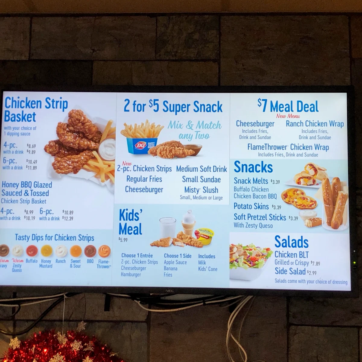Menu, Dairy Queen Grill & Chill