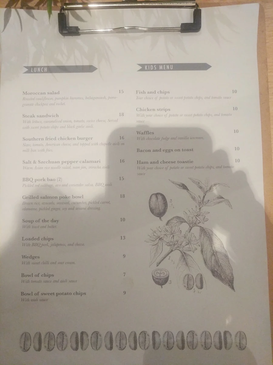 Menu, Lumina Cafe
