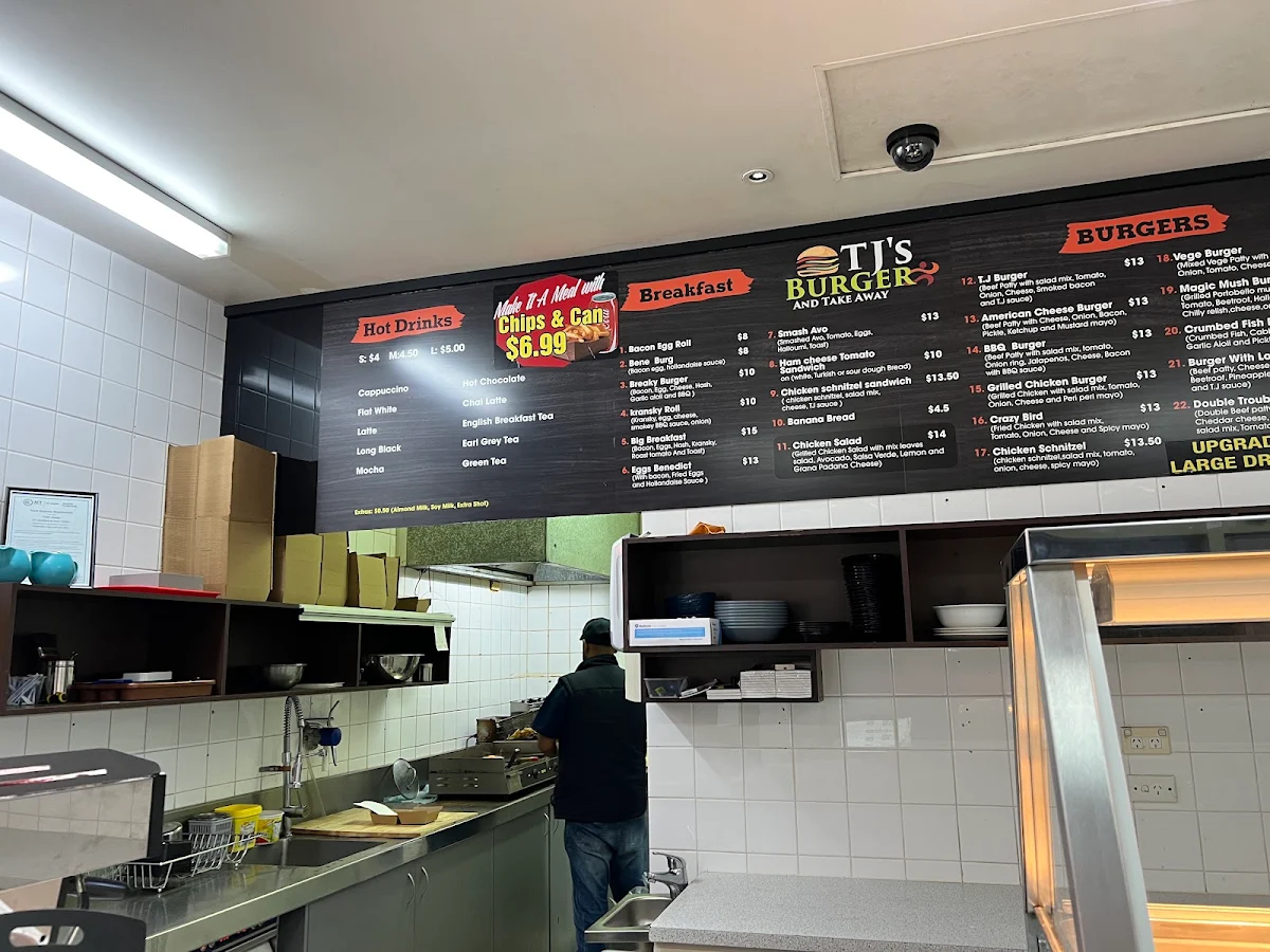 Menu, OZ Burgers and Take Away