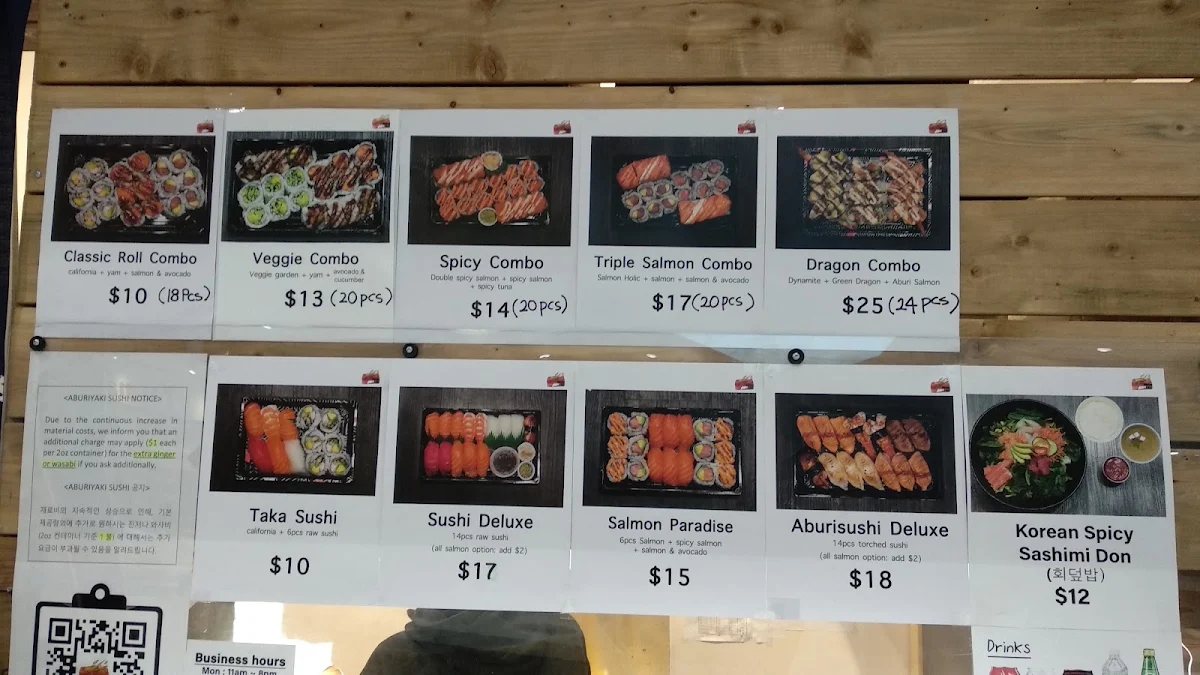 Menu, Aburiyaki Sushi