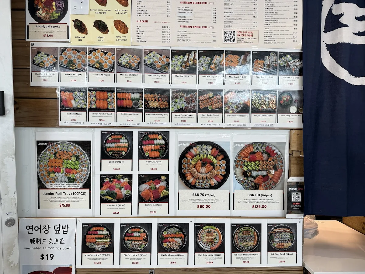 Menu, Aburiyaki Sushi