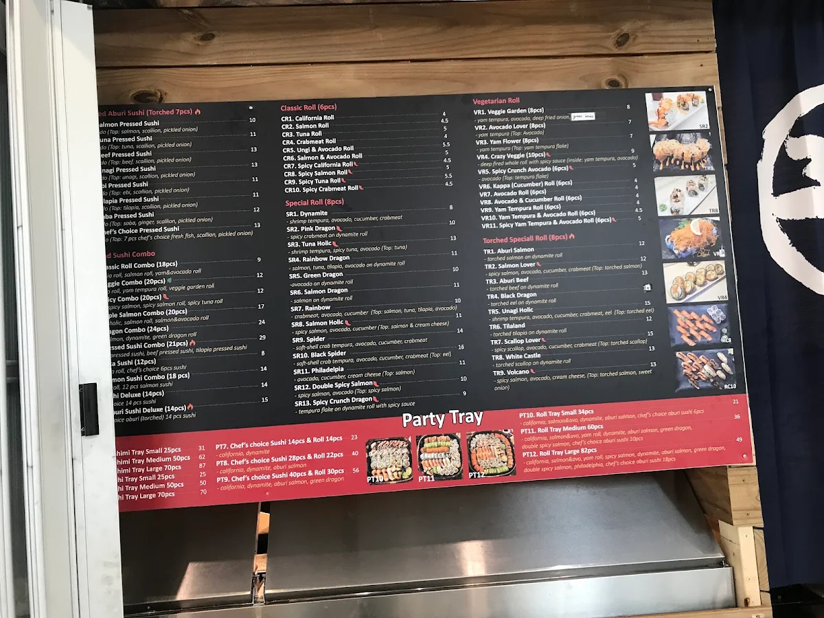 Menu, Aburiyaki Sushi