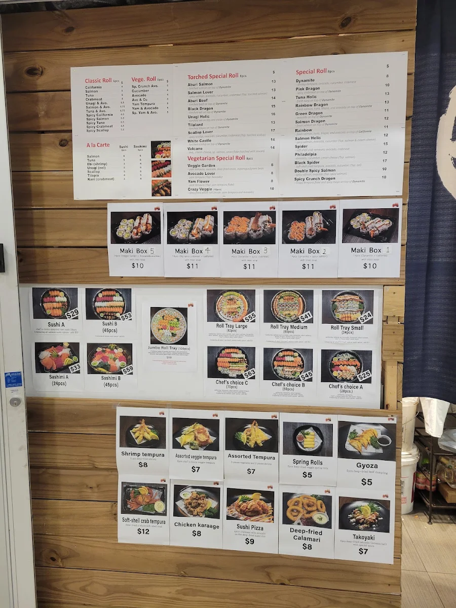 Menu, Aburiyaki Sushi