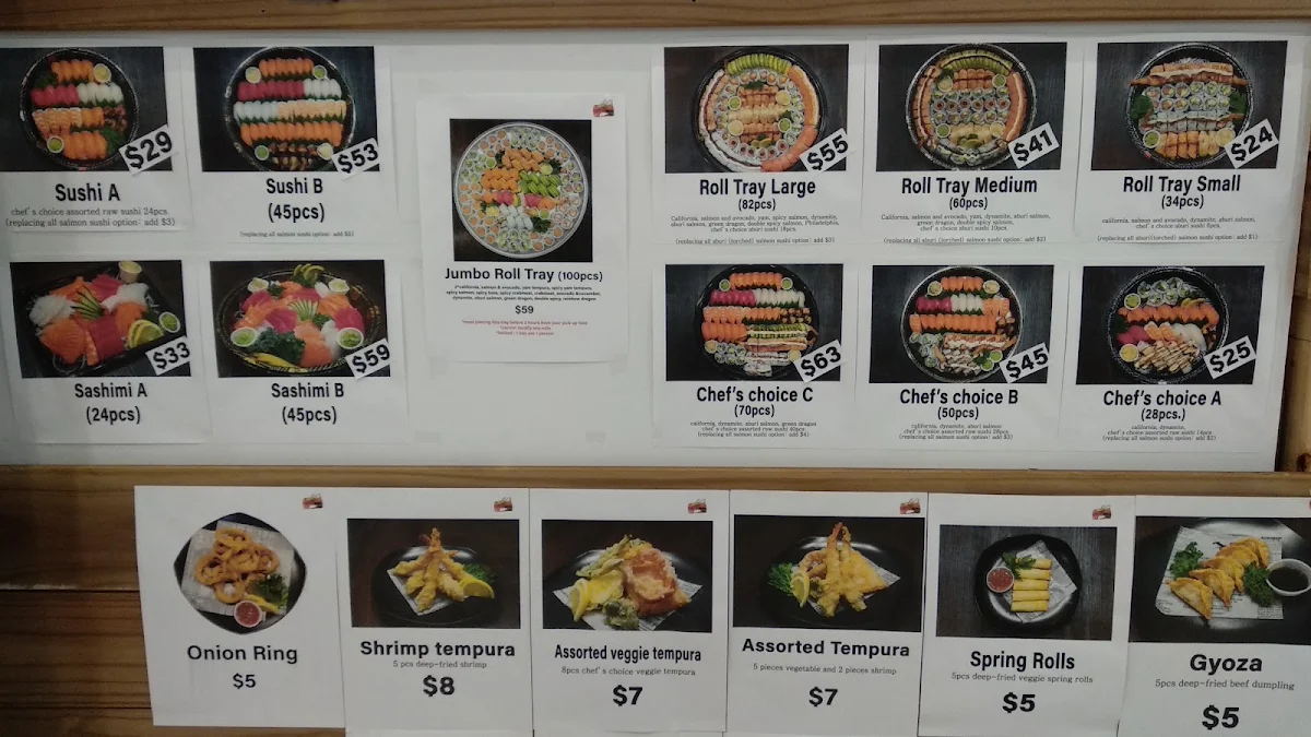 Menu, Aburiyaki Sushi