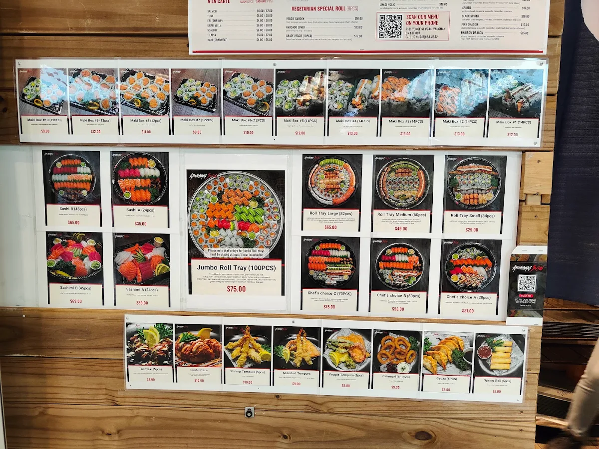 Menu, Aburiyaki Sushi
