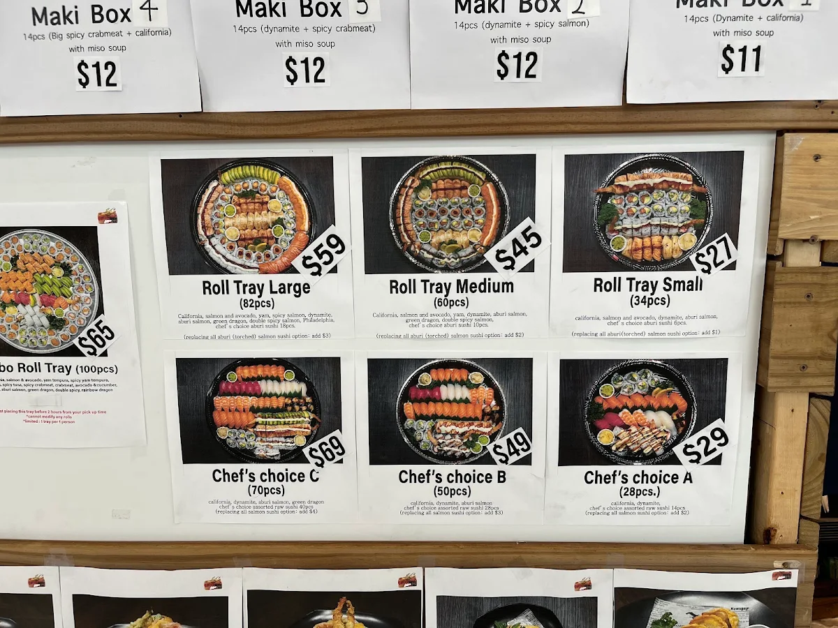 Menu, Aburiyaki Sushi