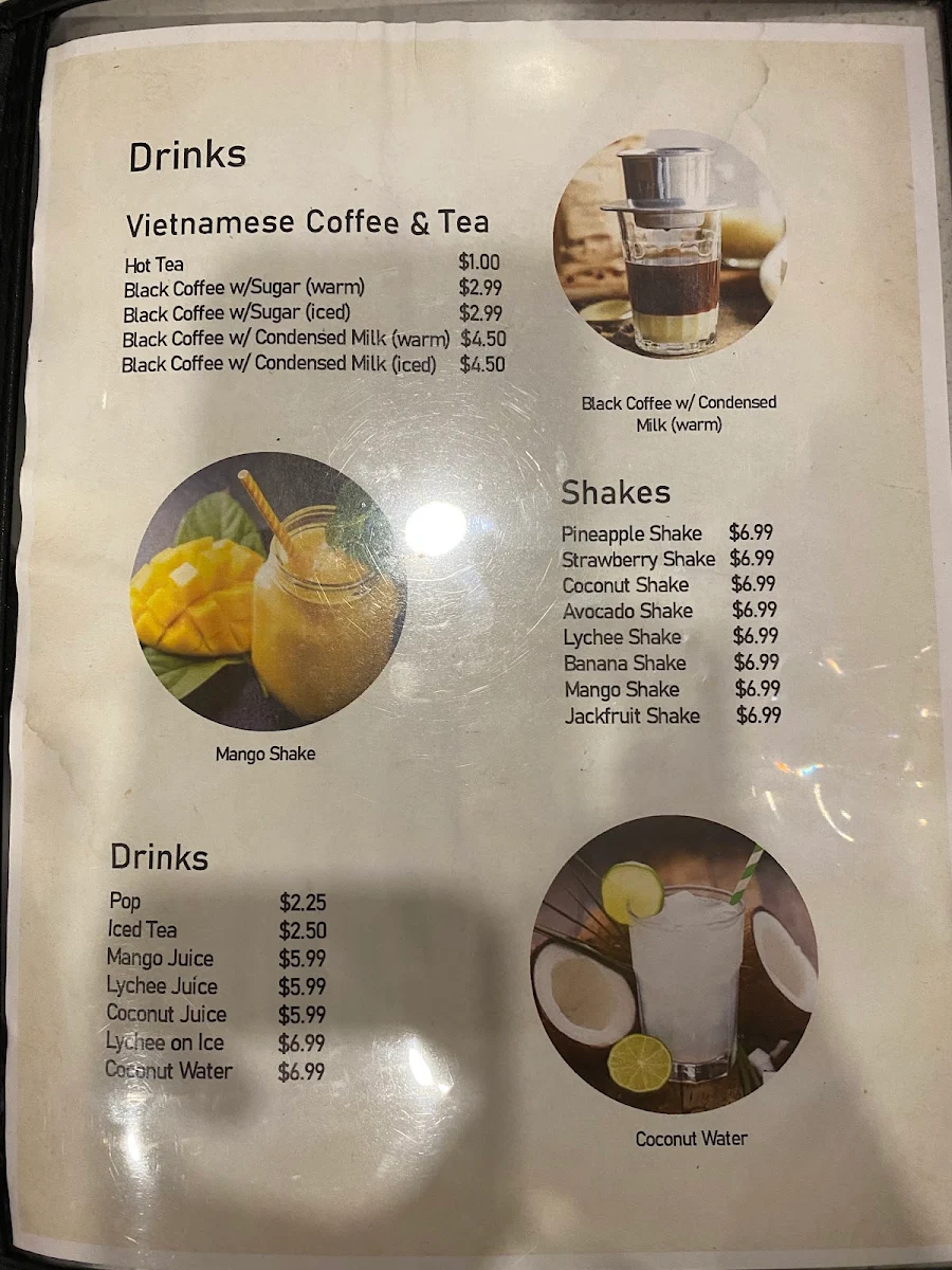 Menu, Pho bo ga express 佛波嘎越南粉