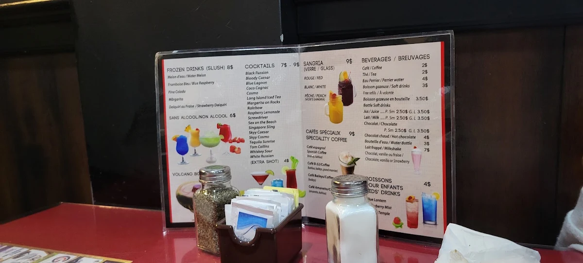 Menu, Maple Leaf Queen's Buffet