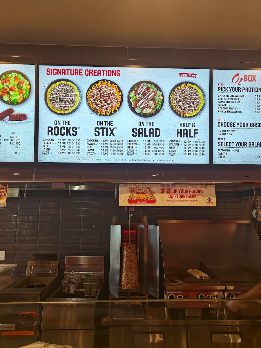 Menu, Osmow's Shawarma
