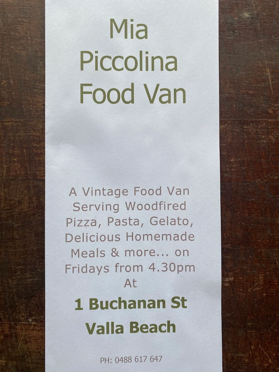 Menu, Mia Piccolina