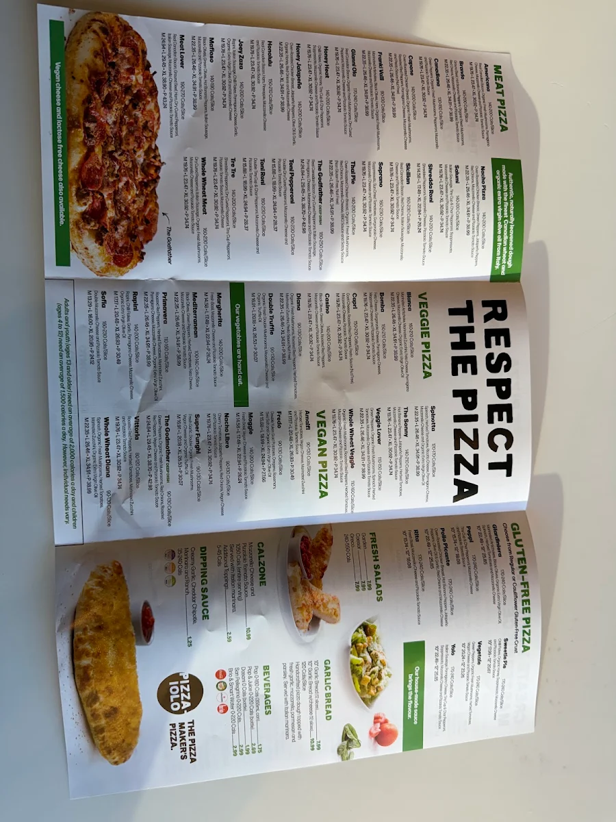 Menu, Pizzaiolo