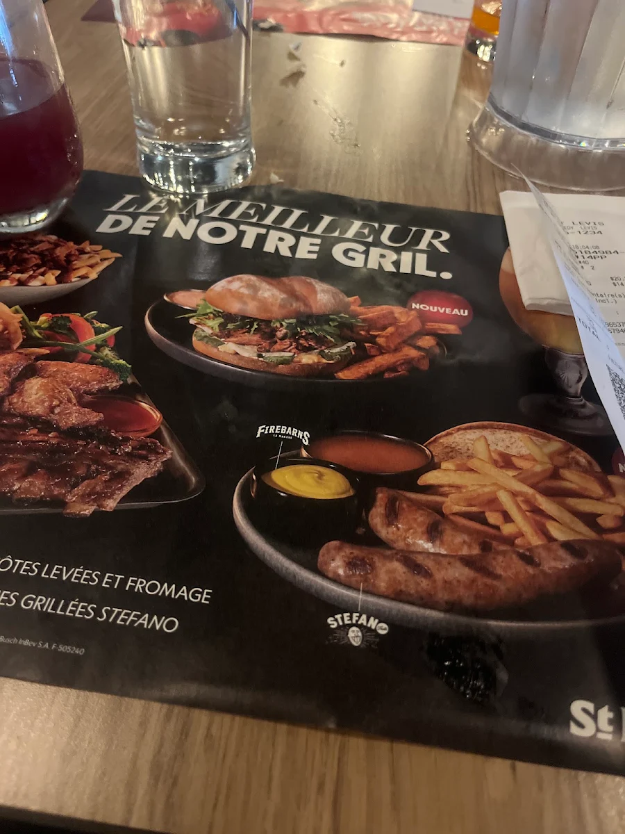 Menu, Rôtisserie St-Hubert