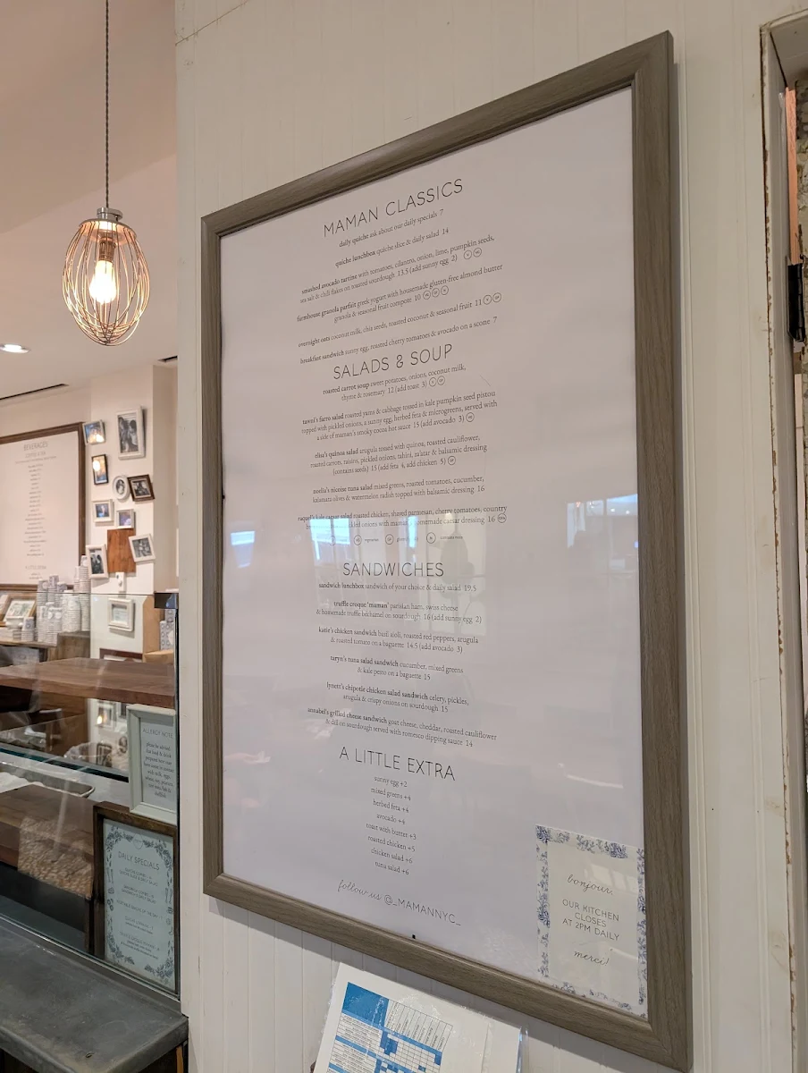 Menu, maman
