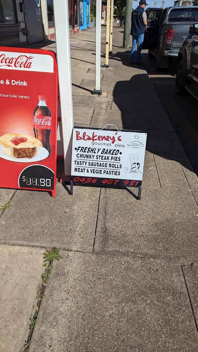 Menu, Blakeney's Pies