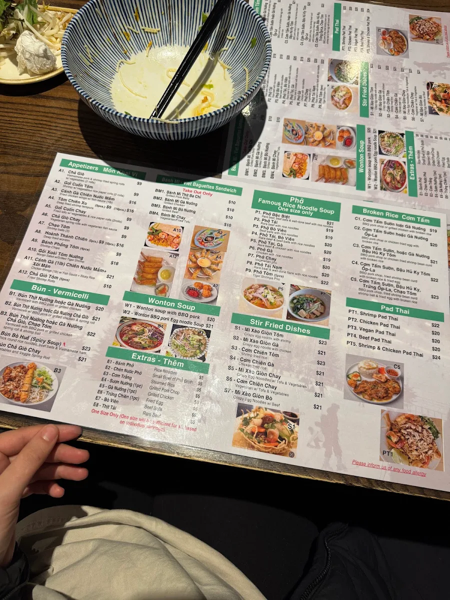 Menu, Minh's - Southampton