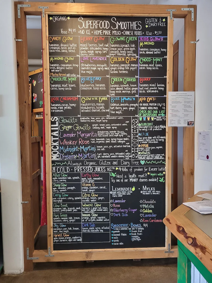 Menu, The Glow Effect