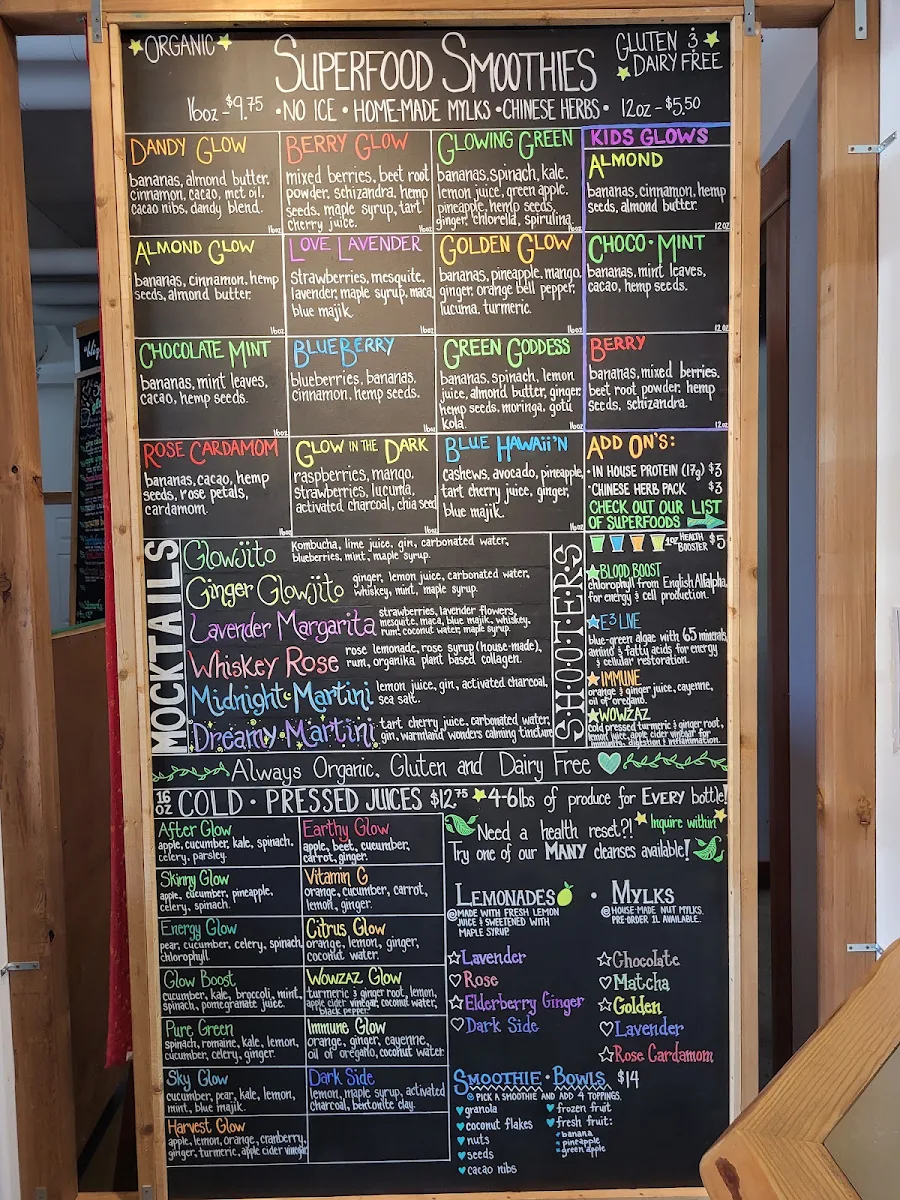 Menu, The Glow Effect