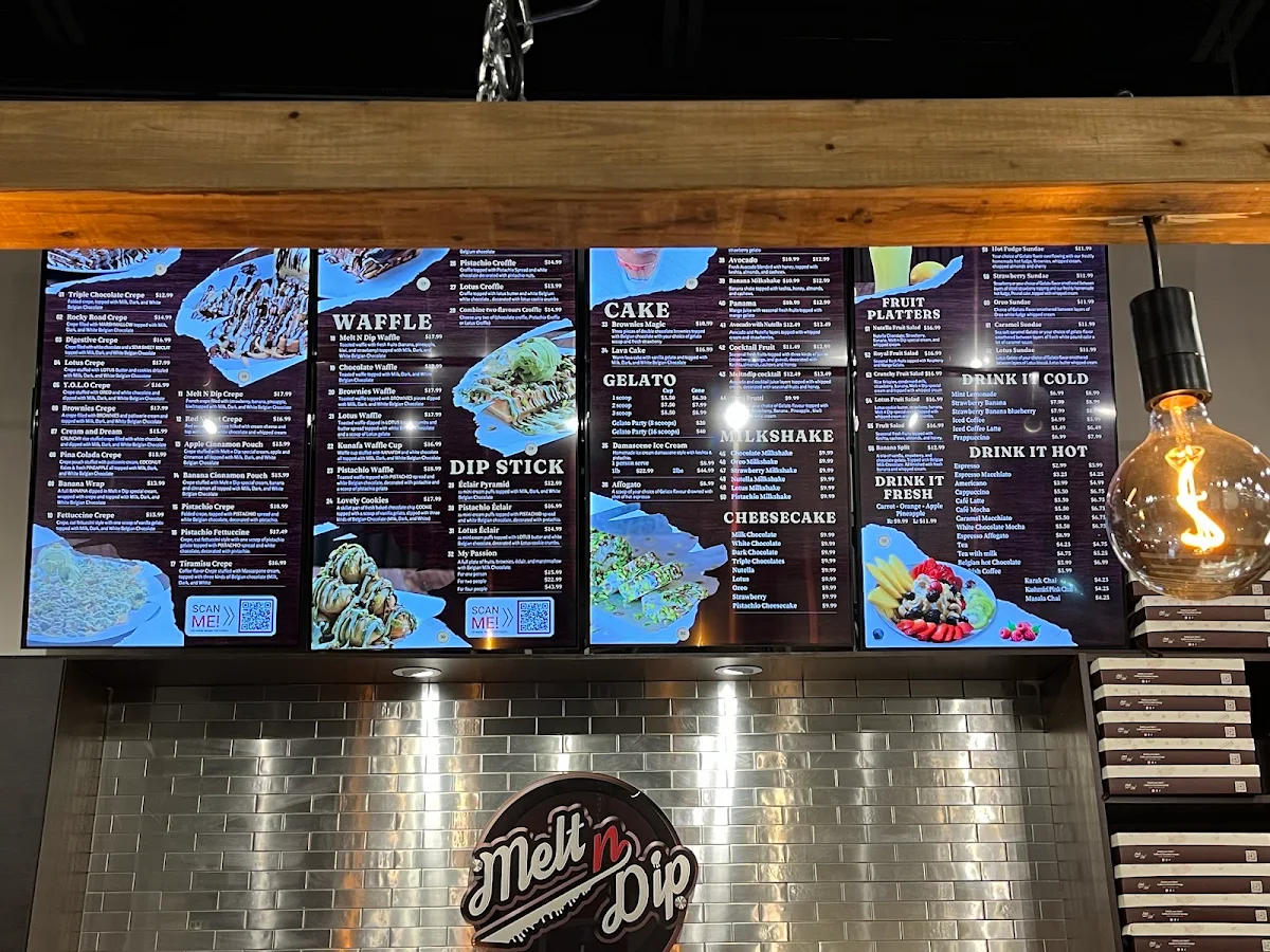 Menu, Melt n dip