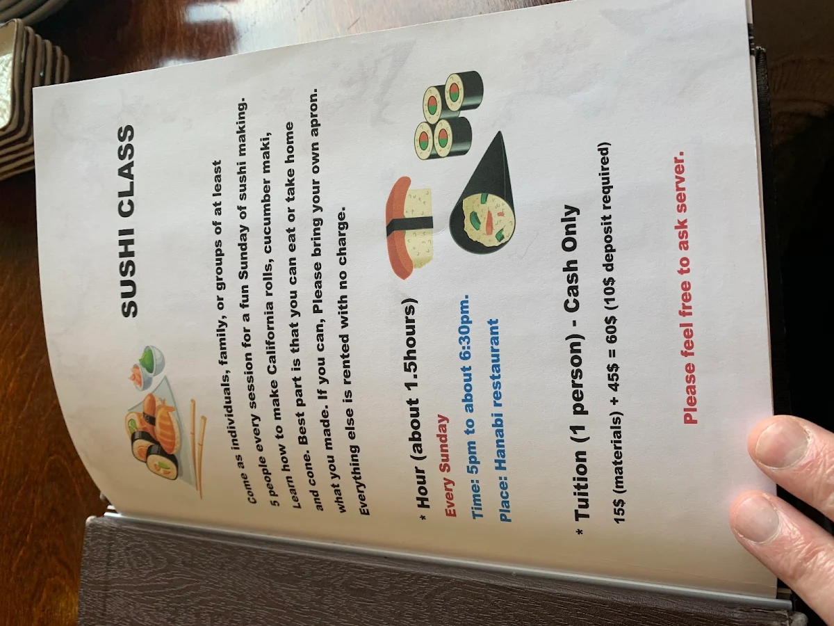 Menu, Hanabi