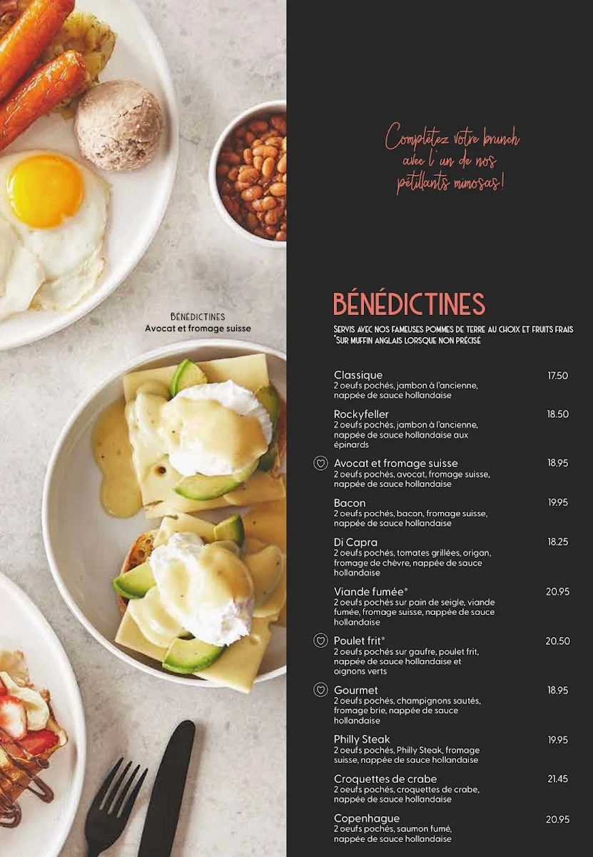 Menu, Allô mon Coco Sainte-Julie