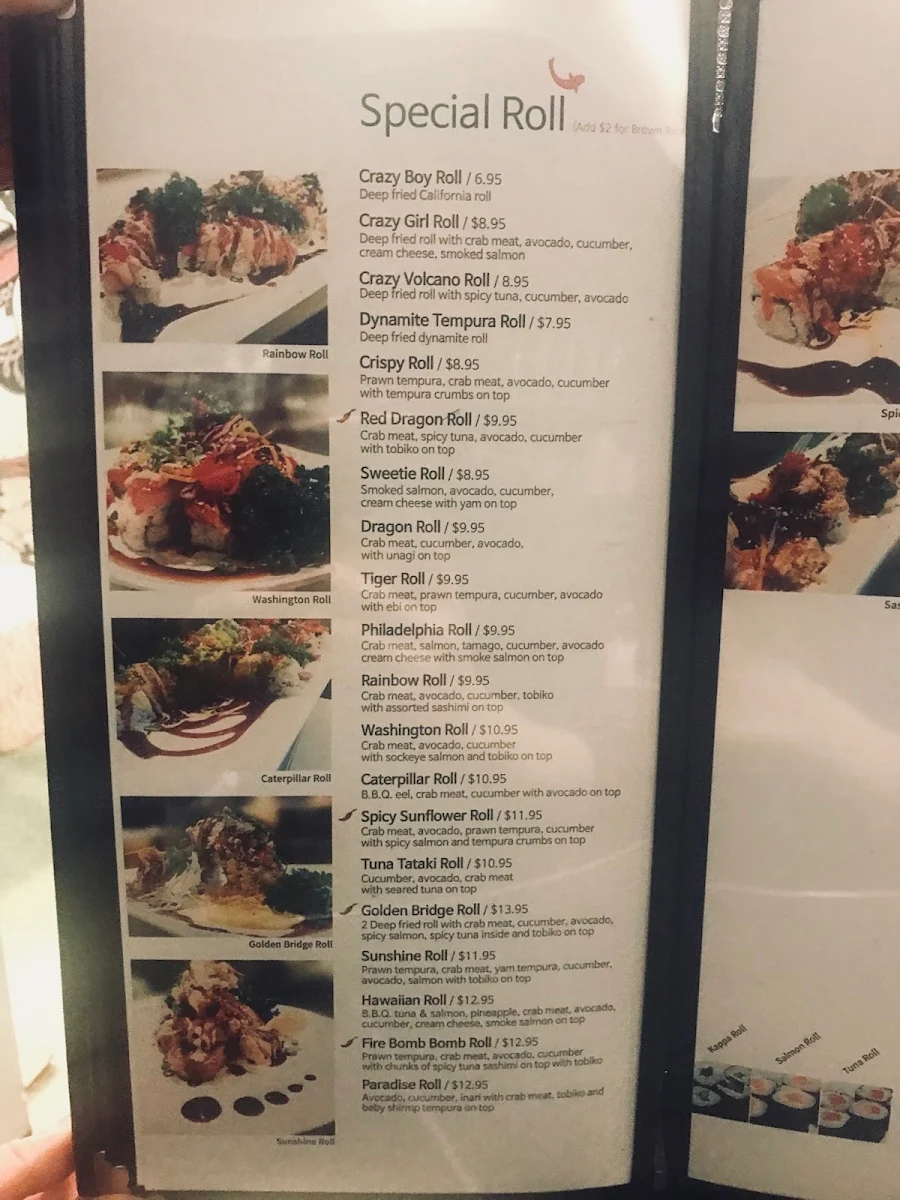 Menu, Sasha Sushi