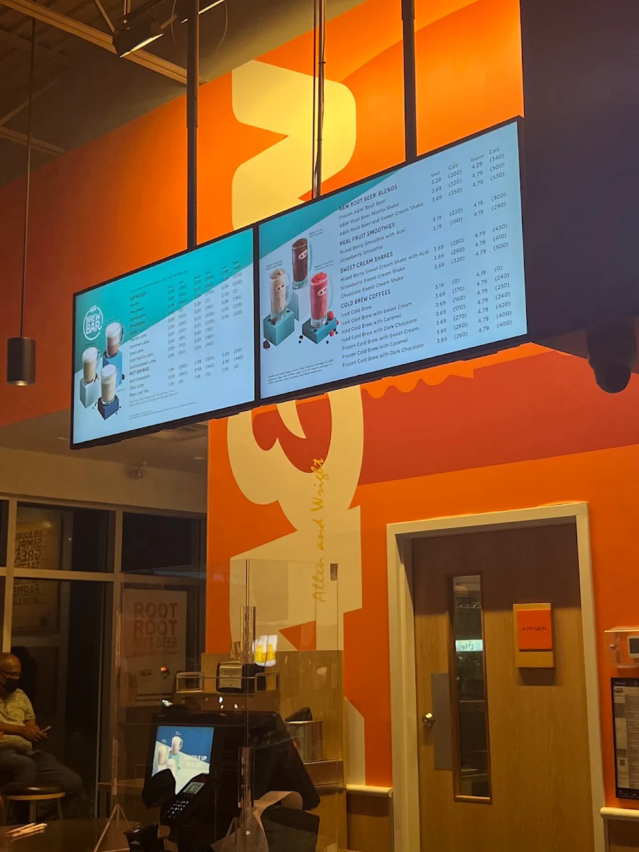 Menu, A&W Canada