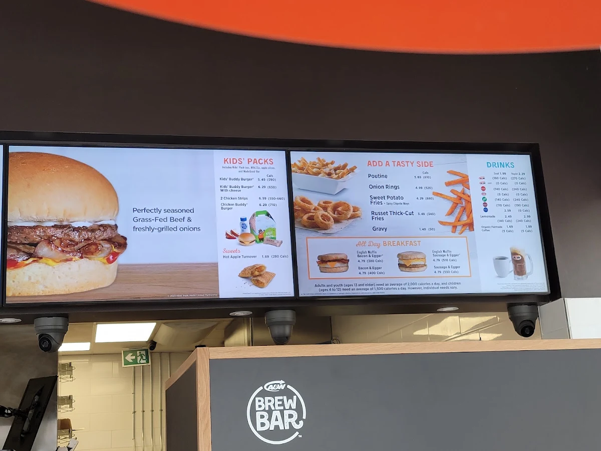 Menu, A&W Canada
