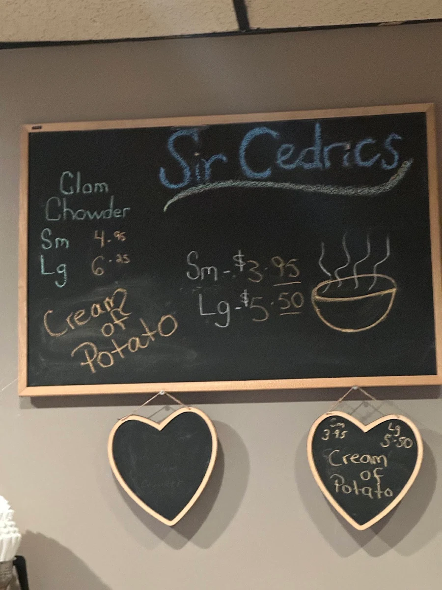 Menu, Sir Cedric's Fish & Chips LaSalle
