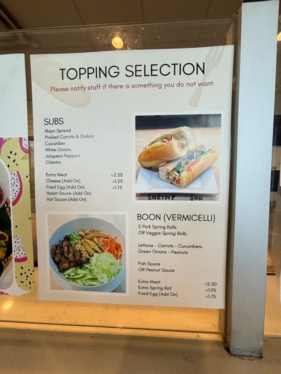 Menu, BánhMì SUB