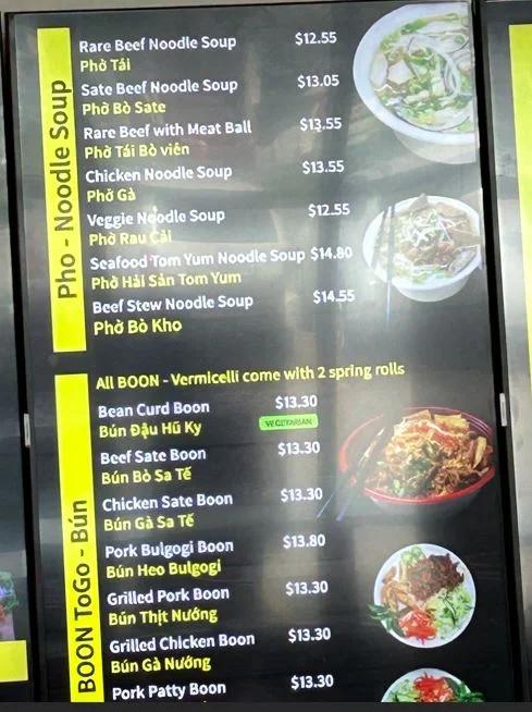 Menu, BánhMì SUB