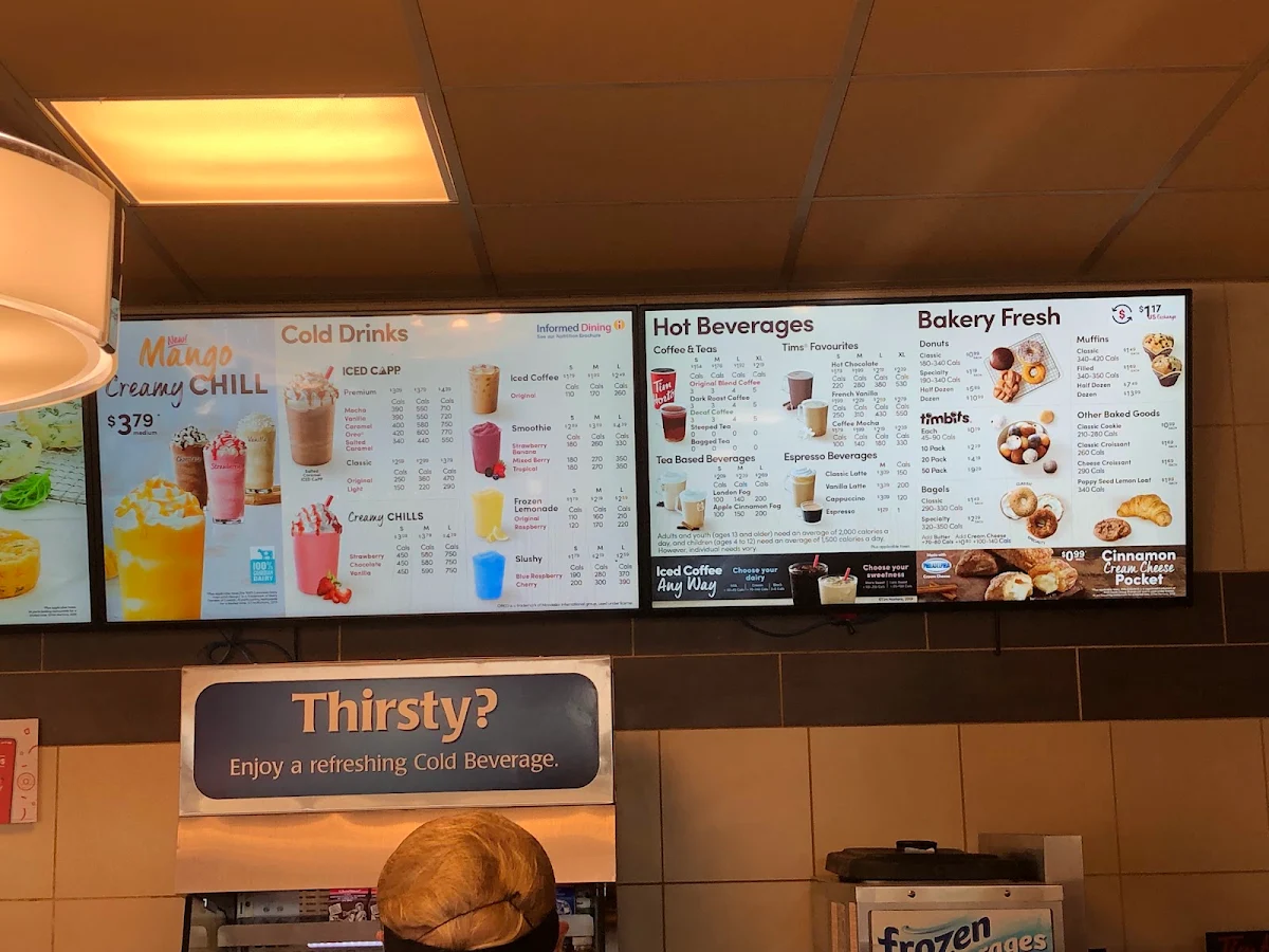 Menu, Tim Hortons
