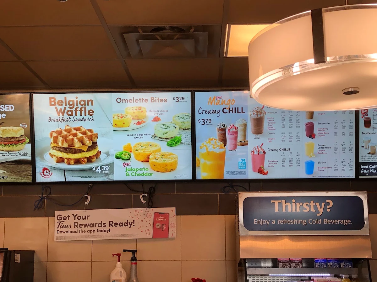 Menu, Tim Hortons