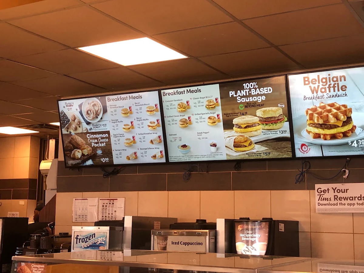 Menu, Tim Hortons