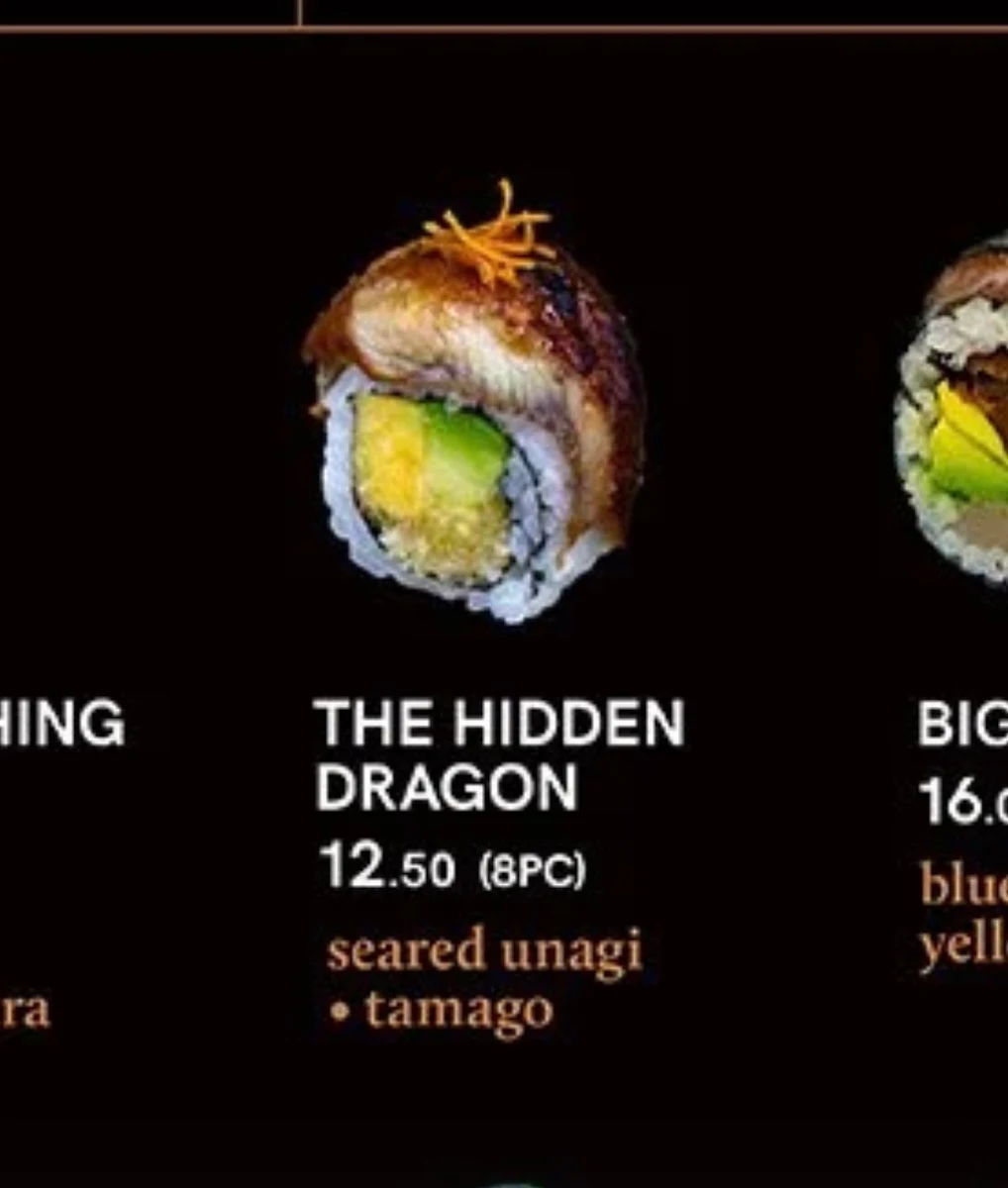 Menu, Toro Toro Sushi and Poke