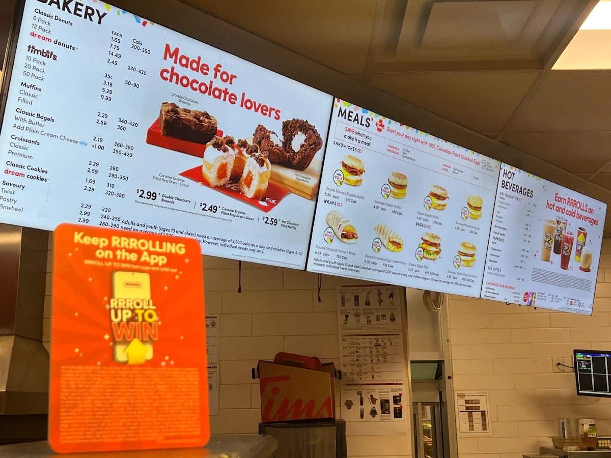 Menu, Tim Hortons