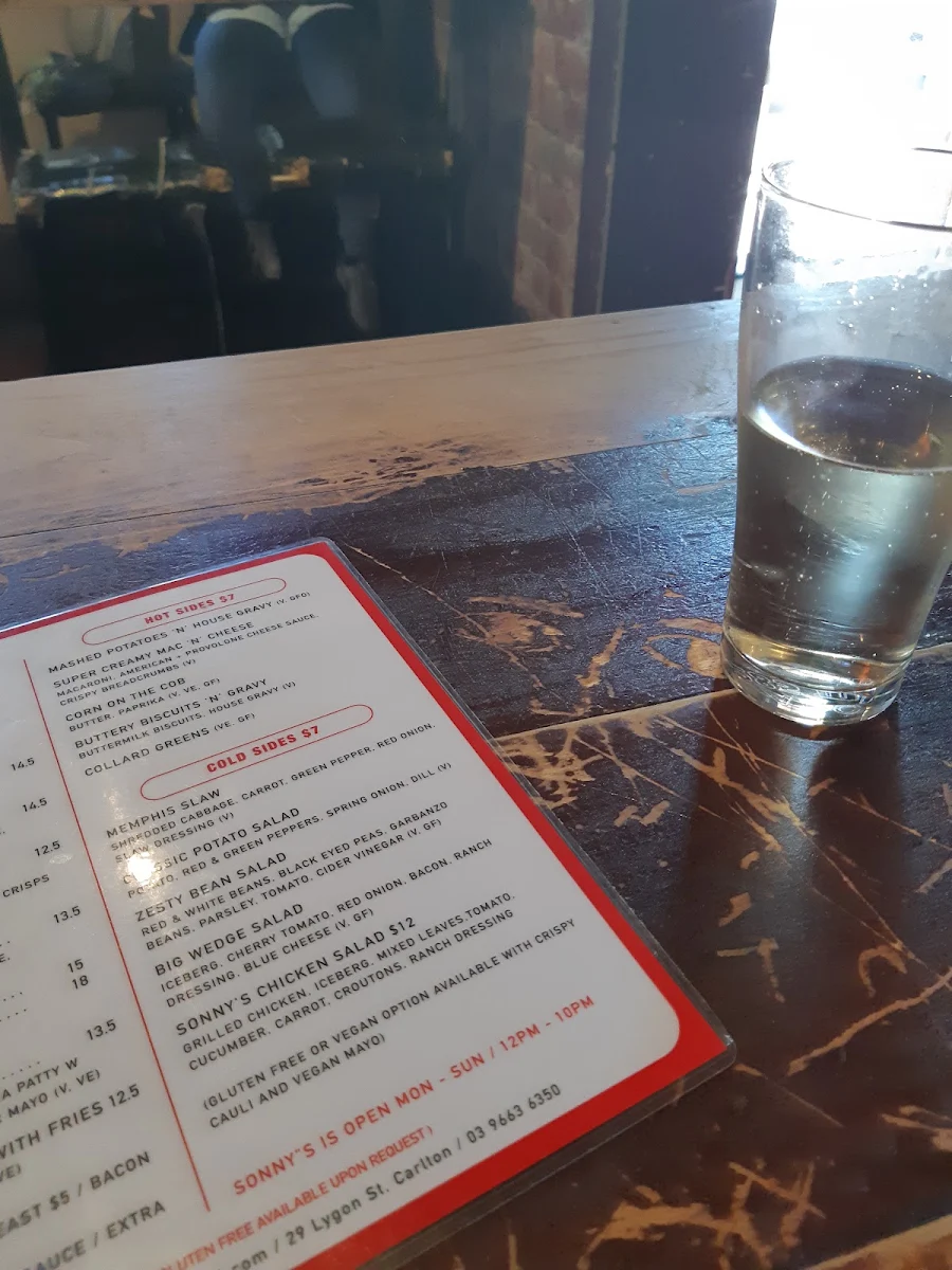 Menu, THE CURTIN (John Curtin hotel)