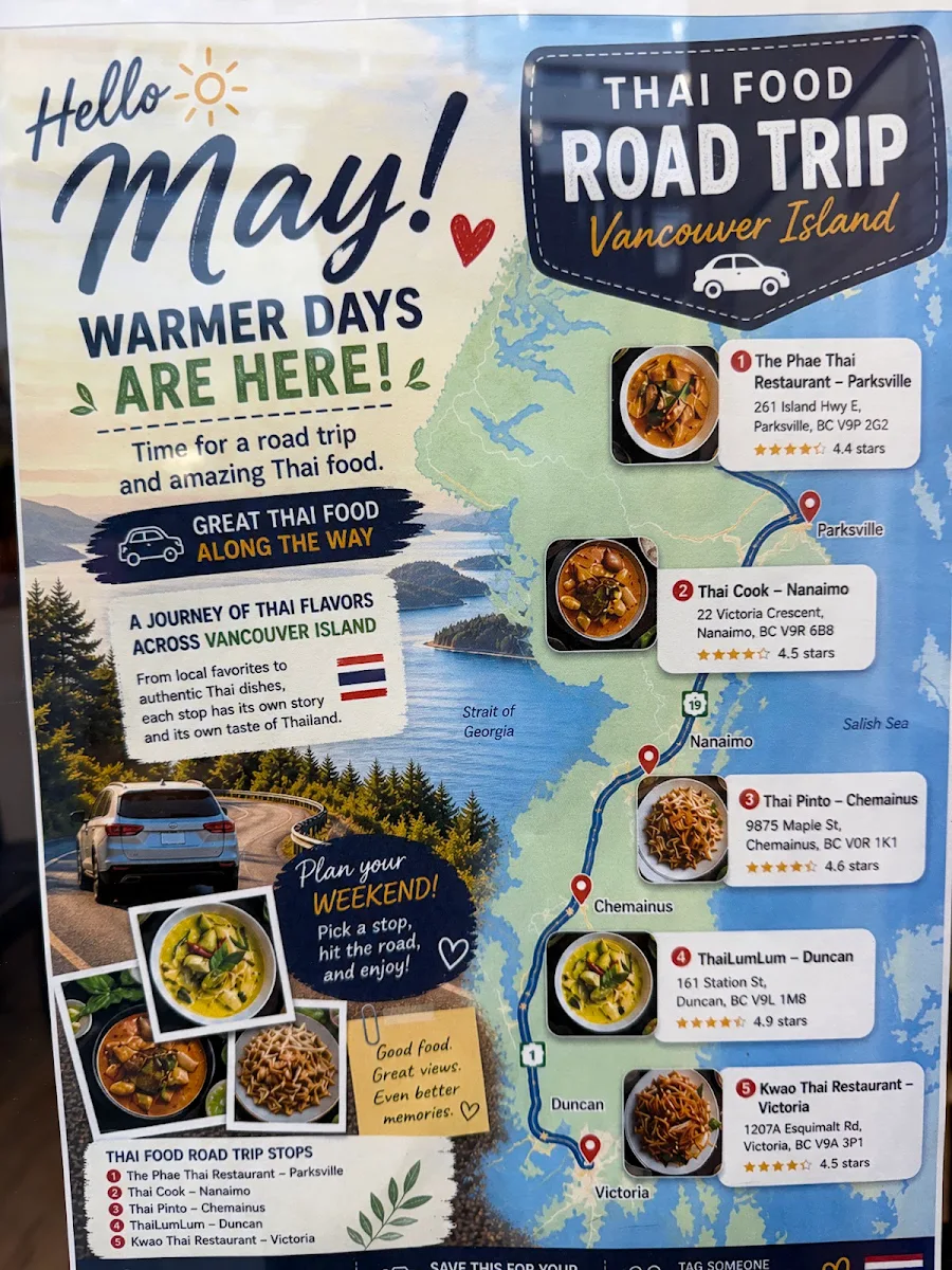 Menu, Thai Cook