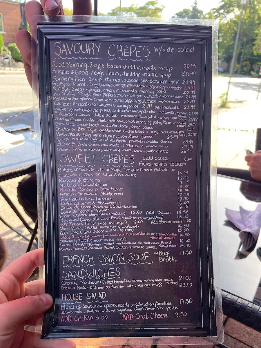 Menu, The Crepe Kitchen
