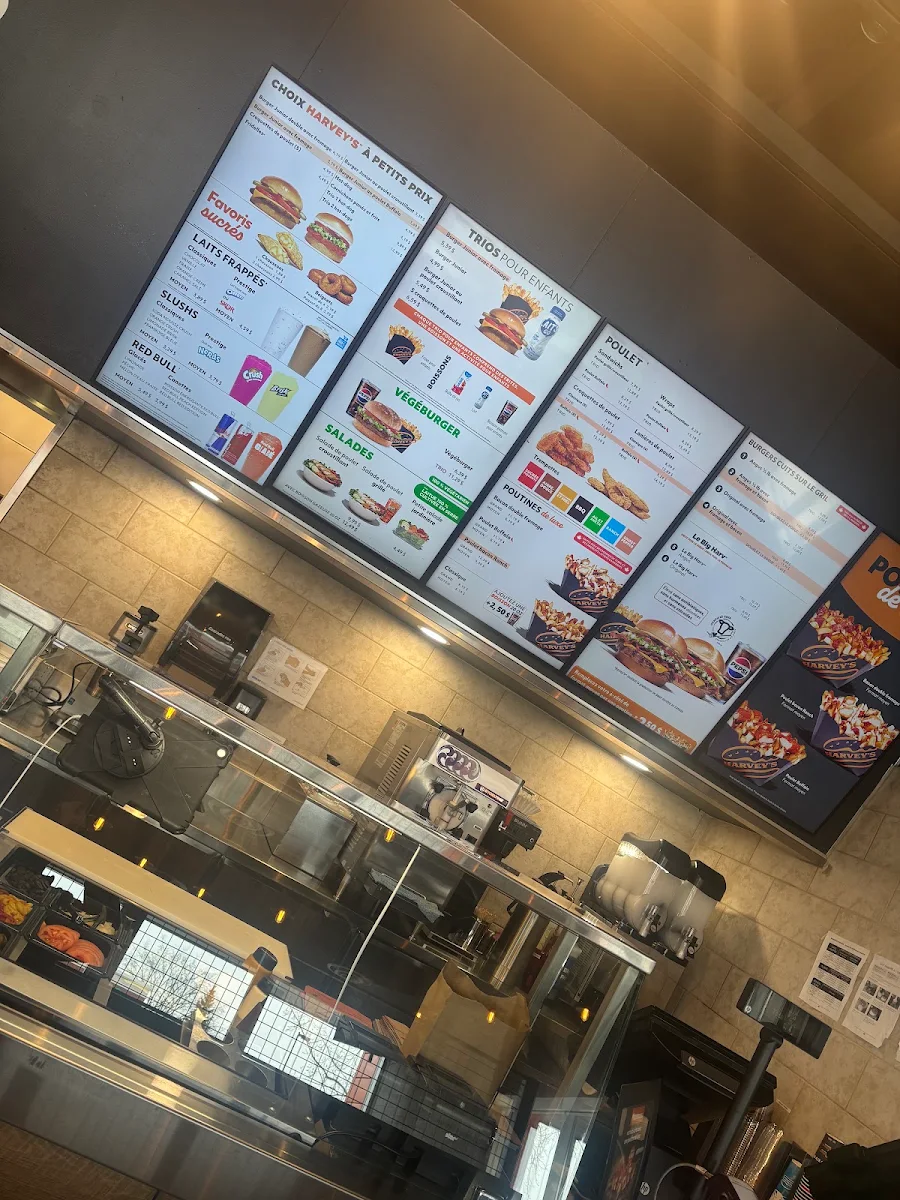 Menu, Harvey's