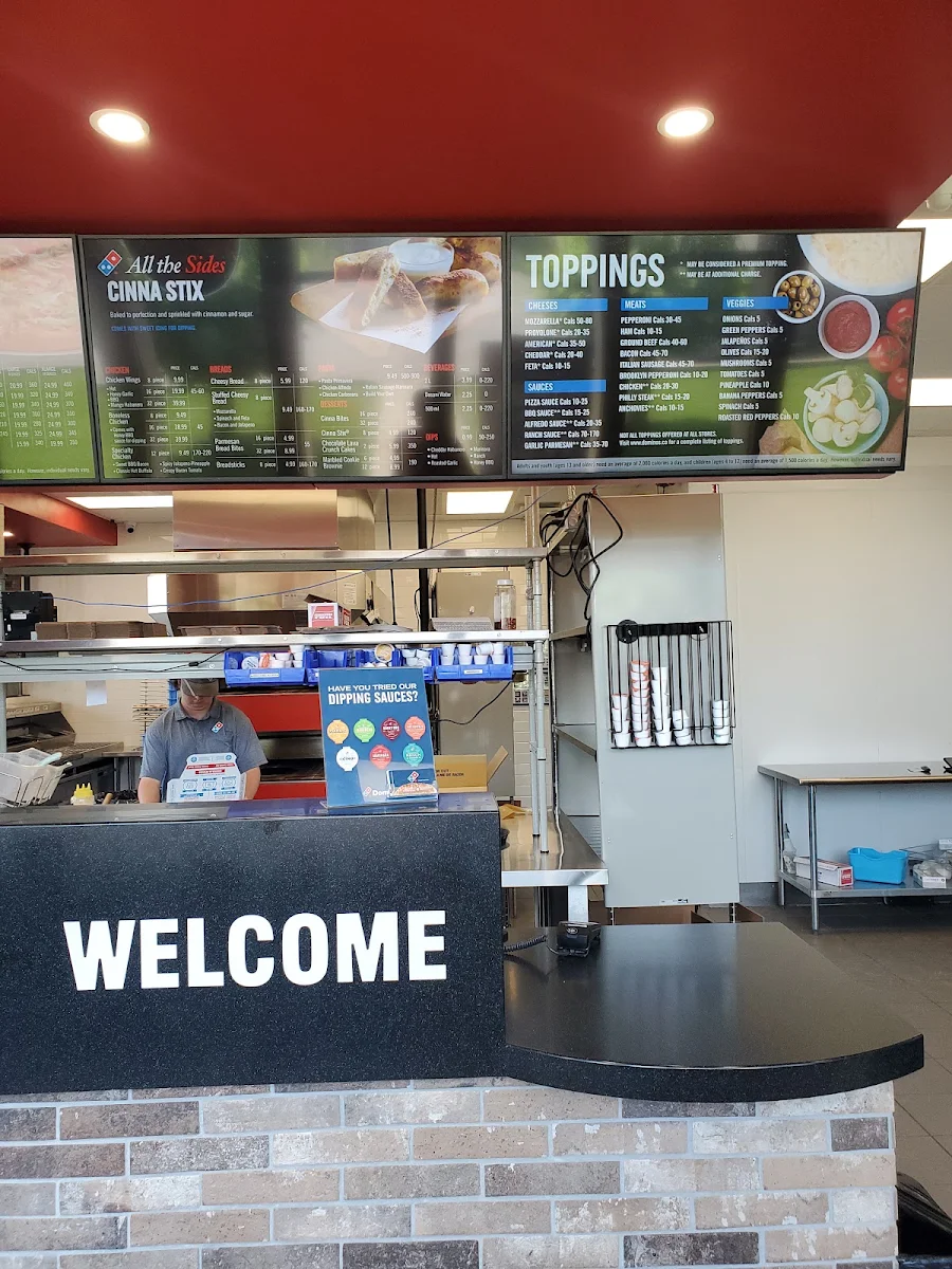 Menu, Domino's Pizza