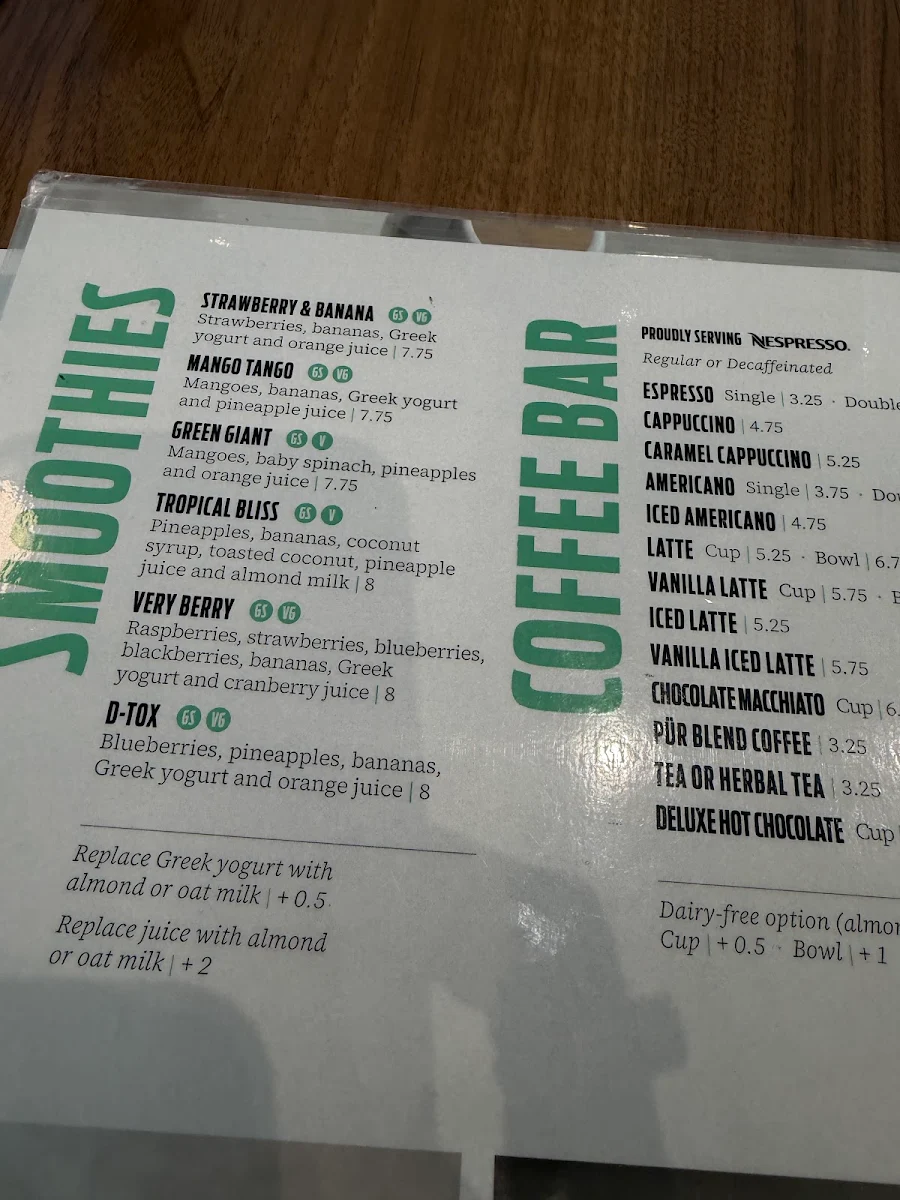 Menu, Pür & Simple